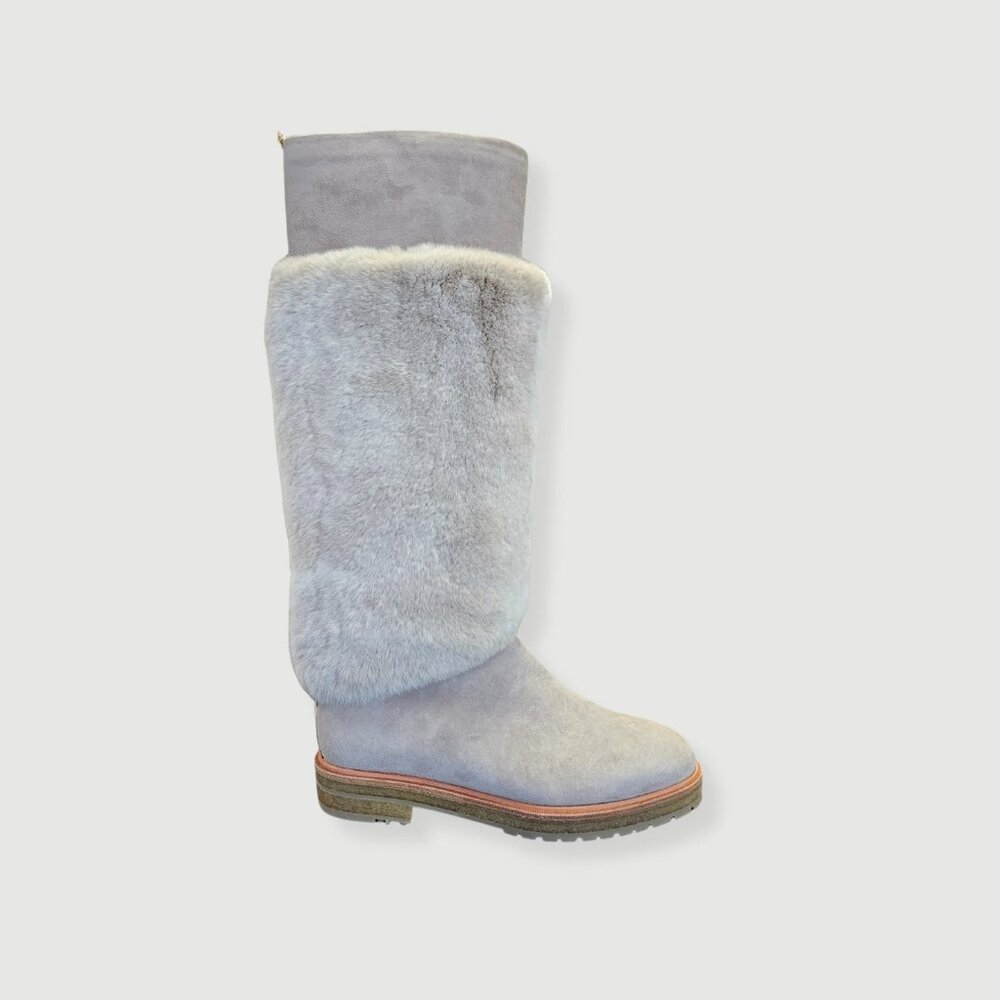 Loro Piana Fur Suede Boots